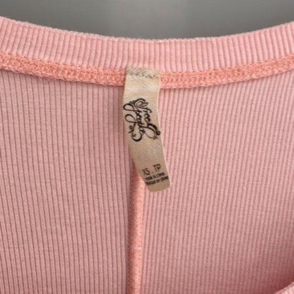 Free People Blush Pink January Long Sleeve Tee - Picture 6 of 10